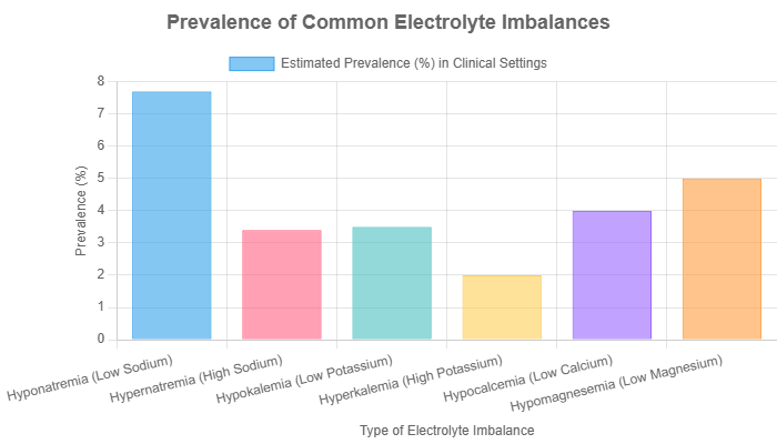 Prevalence of common electrolyte imbalances